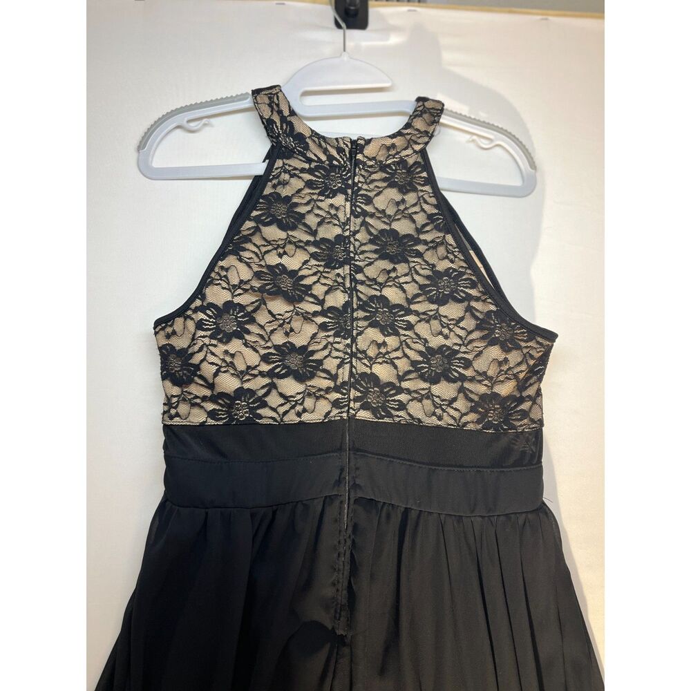 Honey and Rosie Black Lace Hith-Low Maxi Dress Size M Gothic Witchy Boho